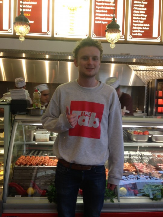 Nothing like asking someone to take a photo of you in a kebab shop by your self