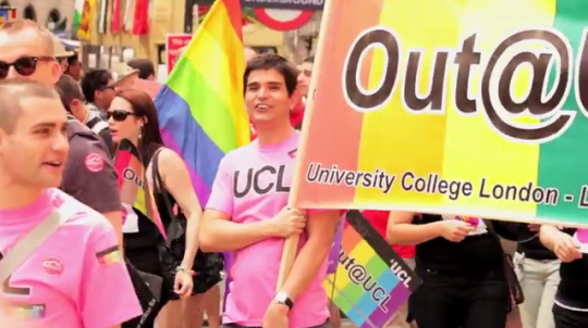 UCL contingent at Gay Pride parade.