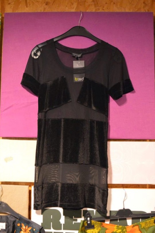 Sheer Top with Velvet Panels - £7.99, Traid
