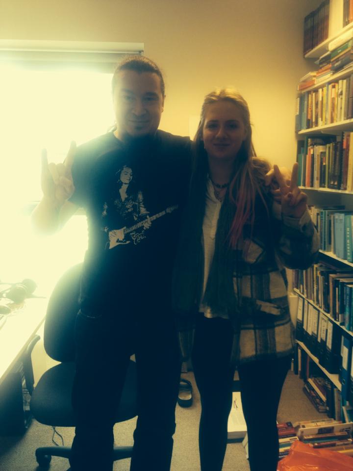 Too star-struck to do the correct hand sign