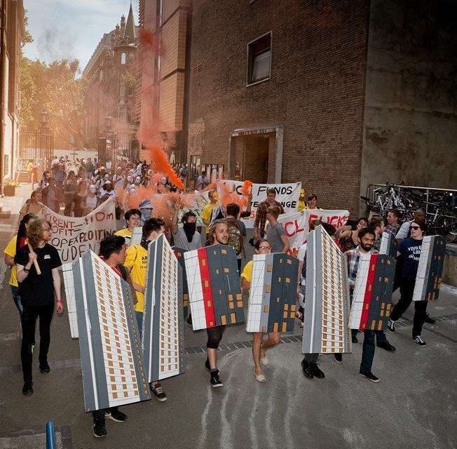 One of several protests last year