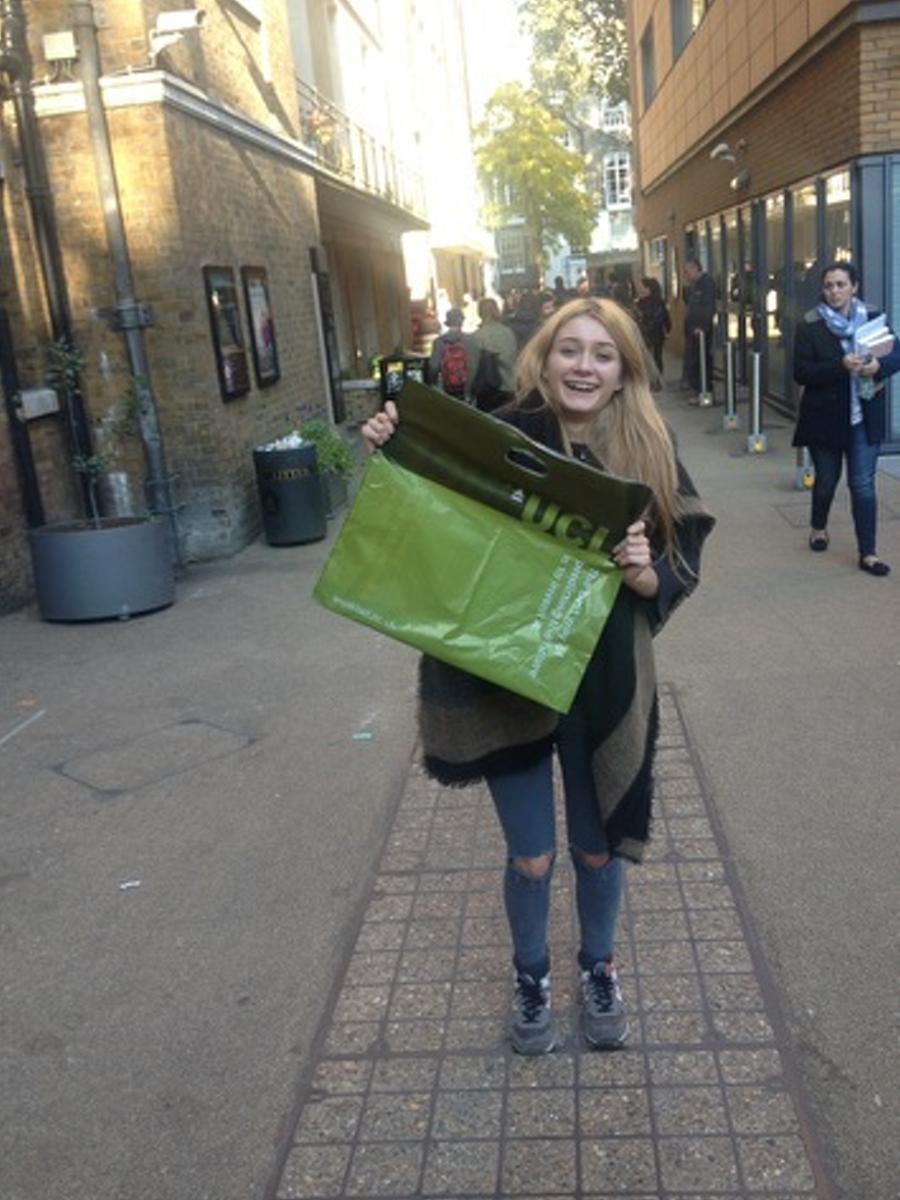 UCL <3 plastic bags
