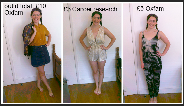 Glamour on a budget- A few of the pieces found when exploring London’s charity shops