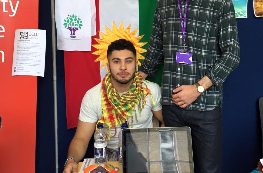 Kavar (left) and VP of the UCLU Kurdish Society