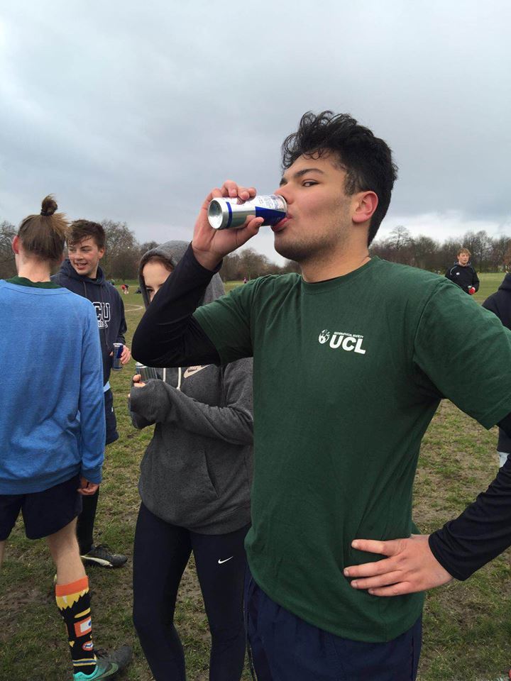 callum in action for the geog soc football team