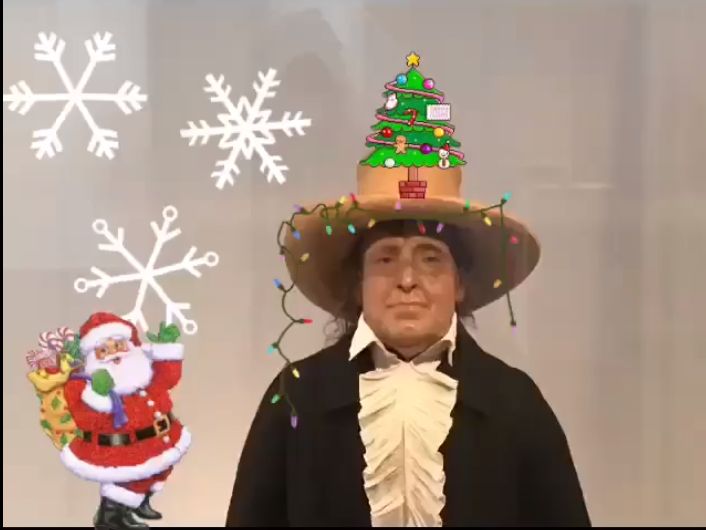 Image may contain: Hat, Tree, Plant, Ornament, Person, Human, Clothing, Apparel
