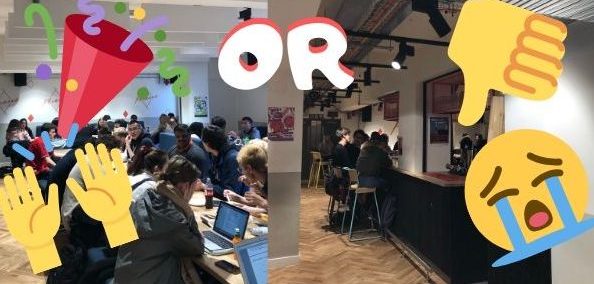 Image may contain: Cafeteria, Restaurant, Human, Person