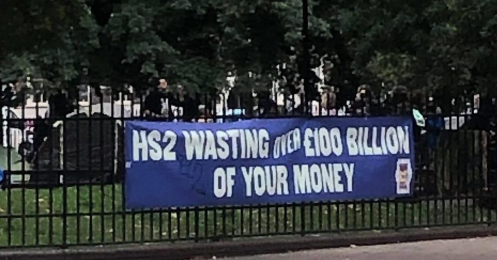 HS2 protests Euston Square Gardess