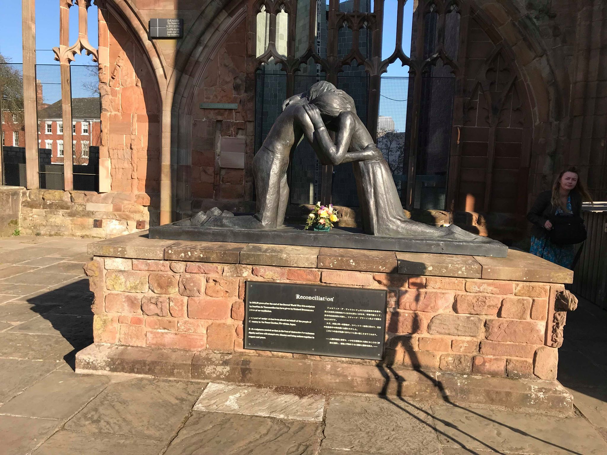 Image may contain: Building, Church, Altar, Architecture, Brick, Slate, Walkway, Path, Crypt, Human, Person, Flagstone