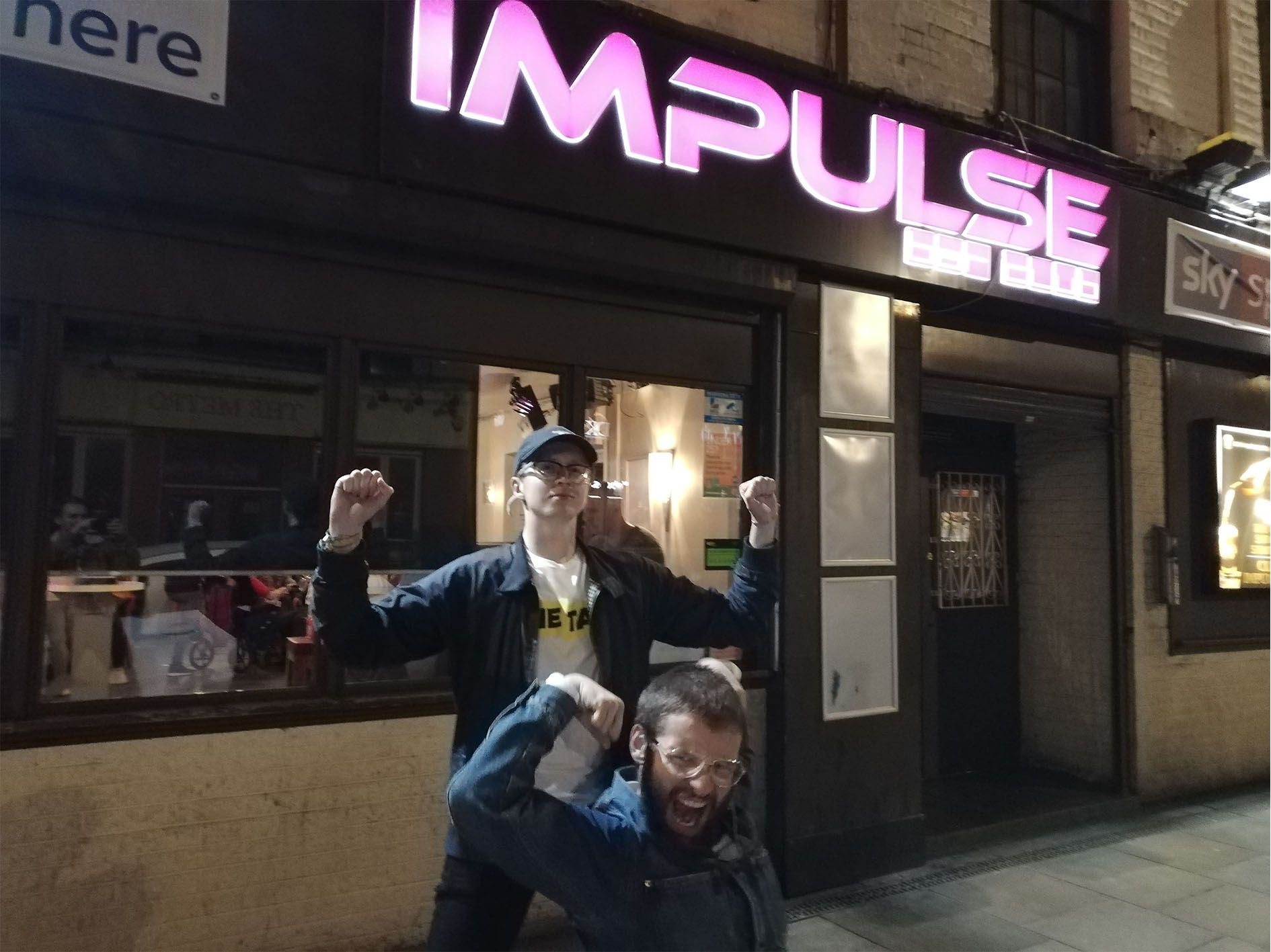 Image may contain: Restaurant, Pants, Clothing, Apparel, Person, Human