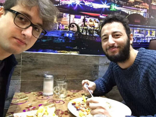 A beautiful friendship and a beautiful kebab.