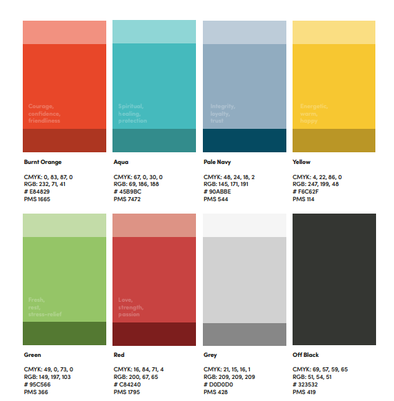 Eight permitted colour schemes - complete with creepy psychological connotations