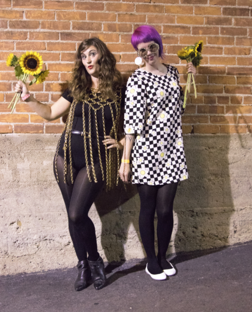 Lindsey and Kaylan after a fashion show at The Getup