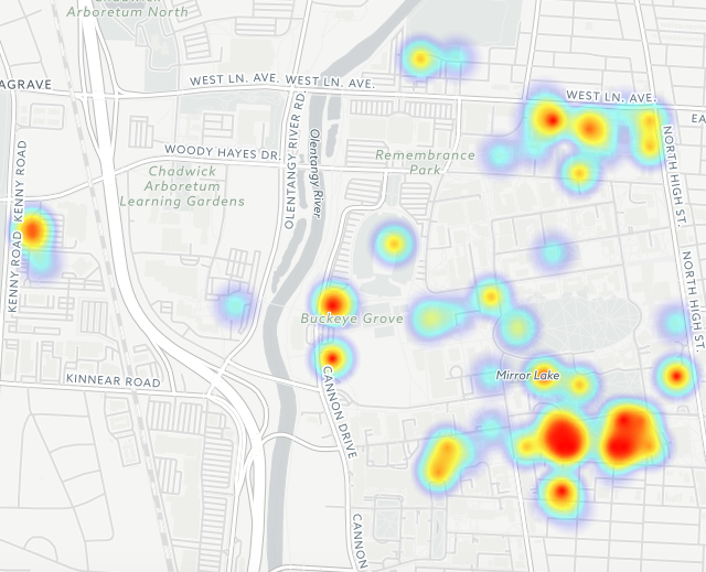 The full heat map of sexual assaults at OSU