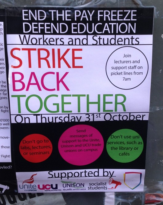 A poster advertising the strike