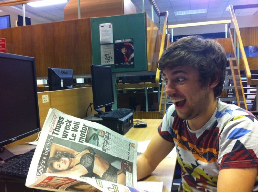 A moron gets his daily fix