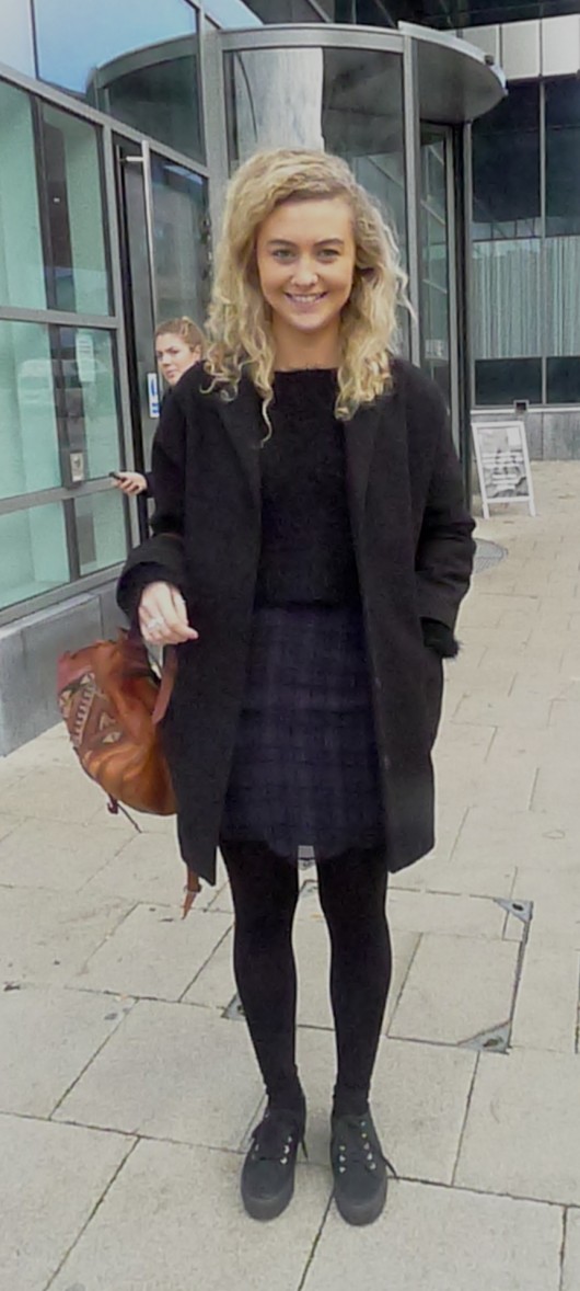 Emily, 2nd year Art History. Emily is influenced by whatever trends ‘tickle her pickle’ and describes her style today as ‘schoolyard chic’.