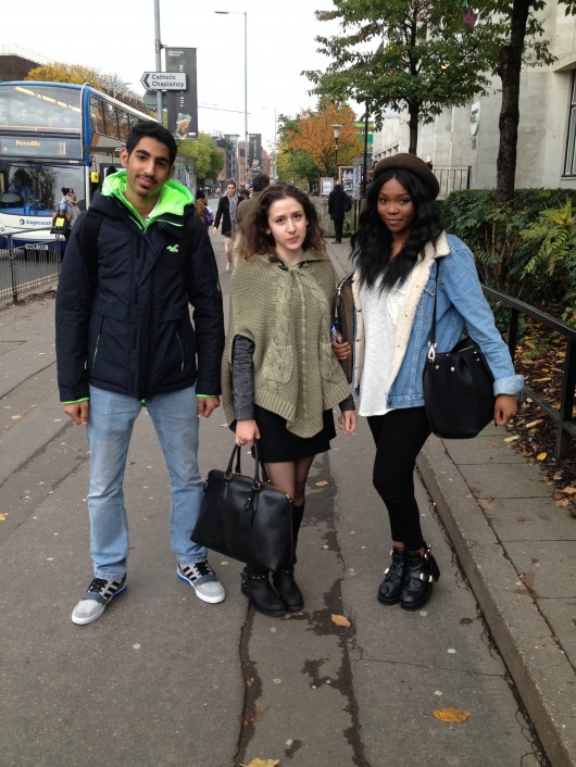 Bassam, Mimi and Chido, 1st year students