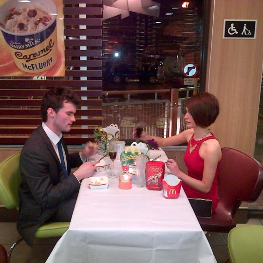 "A Happy Meal and a Big Mac? Babe, you shouldn't have!"