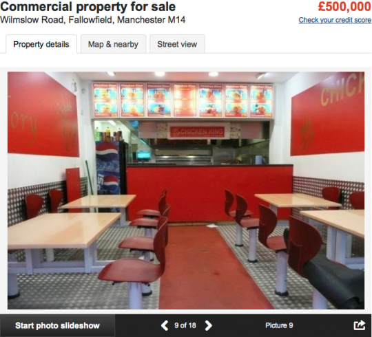 The listing on Zoopla