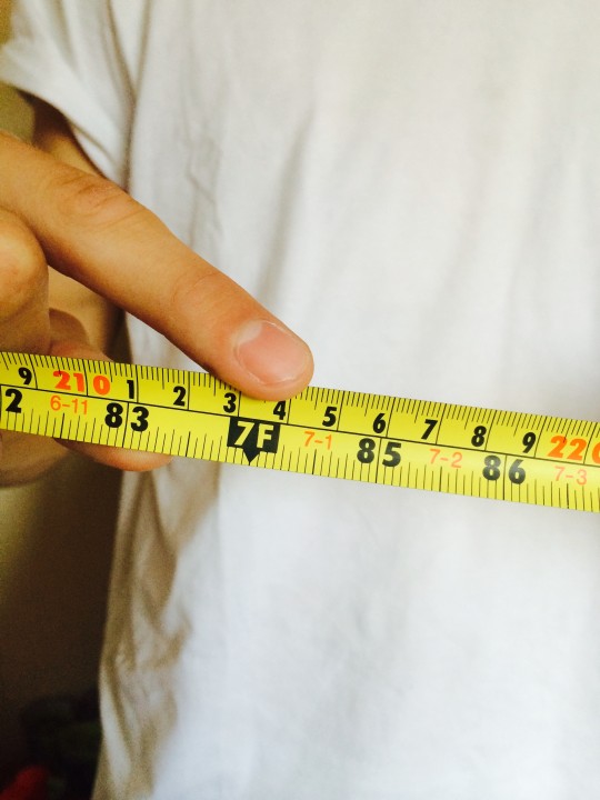 7ft 1, on the dot