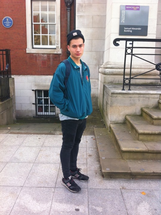 Daniel, Second Year, Theology and Philosophy. The hat allows protection from every weather threat – think dry hair and toasty ears.