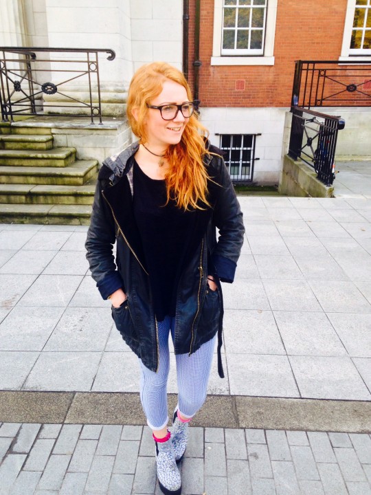 Emma, 3rd year History student. We loved her statement shoes!