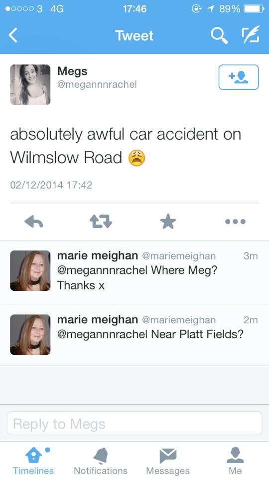 Some students witnessed the crash