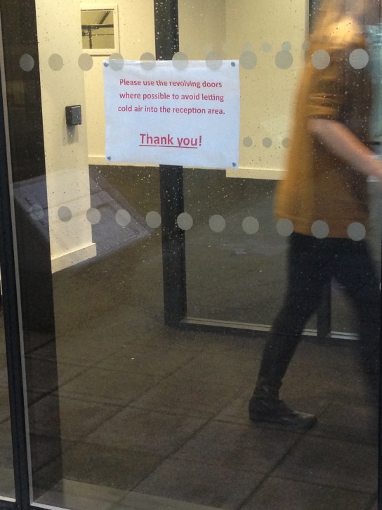 Insert ironic pic of non-disabled individual using disabled door