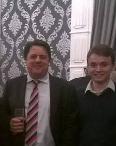 Chums: Jack Renshaw and former BNP boss Nick Griffin