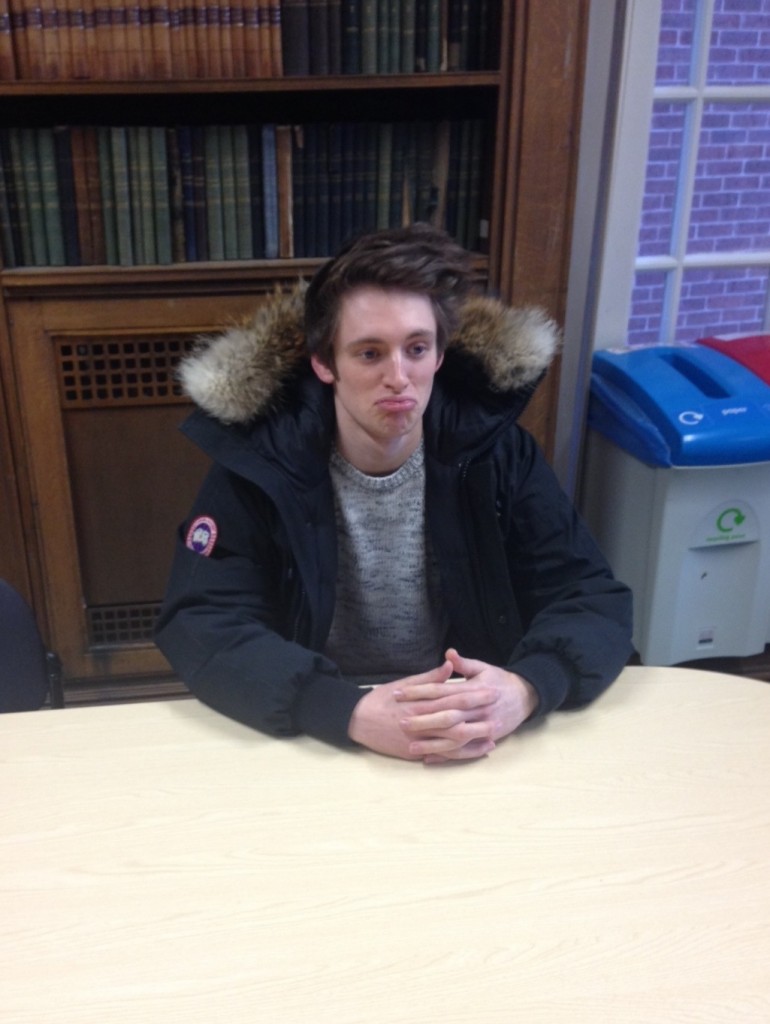 Sad without his Macbook Pro