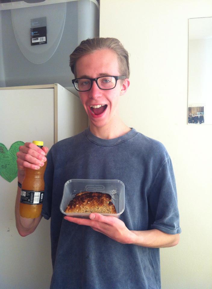 Juice and a burnt toastie for the journey