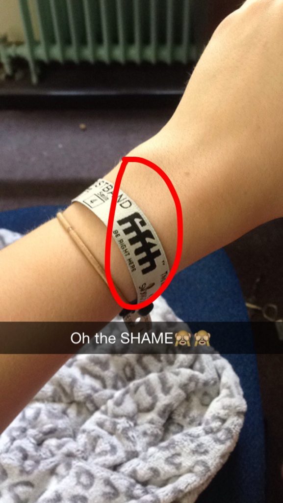 You even have to pay for a smoking wristband.