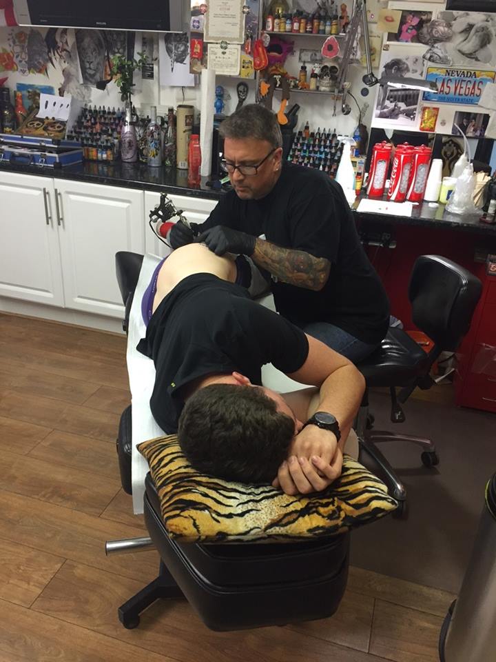 The tattoo in the process