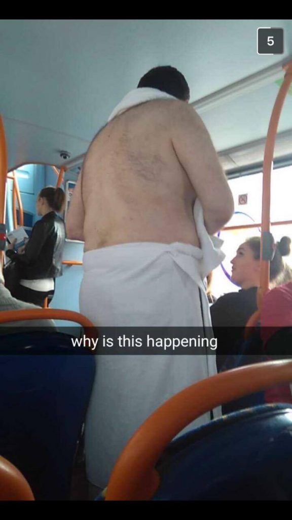 The moment was captured by Roisin on her bus journey