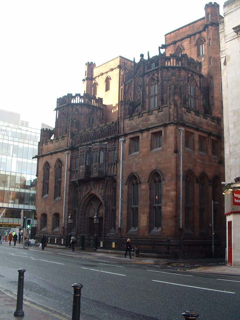 The young woman was attacked down a quiet side street, by the John Rylands Library.