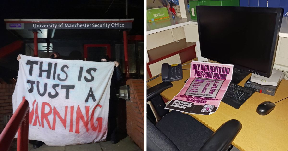 Rent Strike students occupy University of Manchester security offices in midnight operation - Vimarsana News