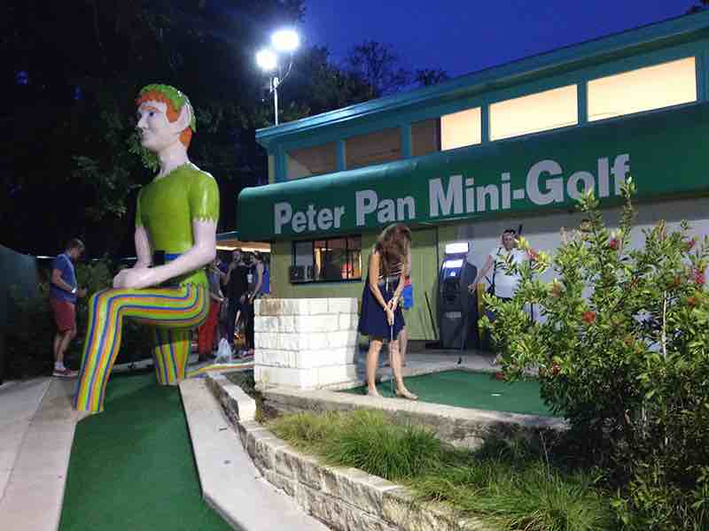 A view of one course at Peter Pan Mini Golf.