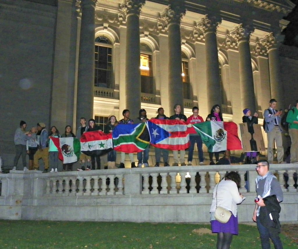 standing in solidarity at the Capitol