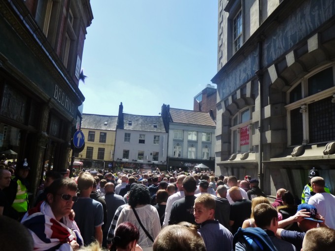 Which ends with a rally in Bigg Market.