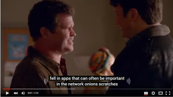 Even the subtitles have no idea what he's going on about