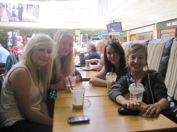 Posing with miklshakes as you do