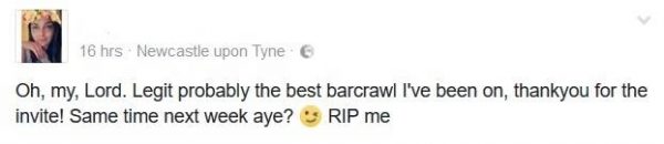 Feedback for "The Good Computer Science Bar Crawl"