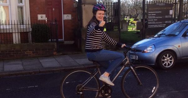 Image may contain: Cyclist, Bike, Bicycle, Vehicle, Car, Automobile, Human, Person, People