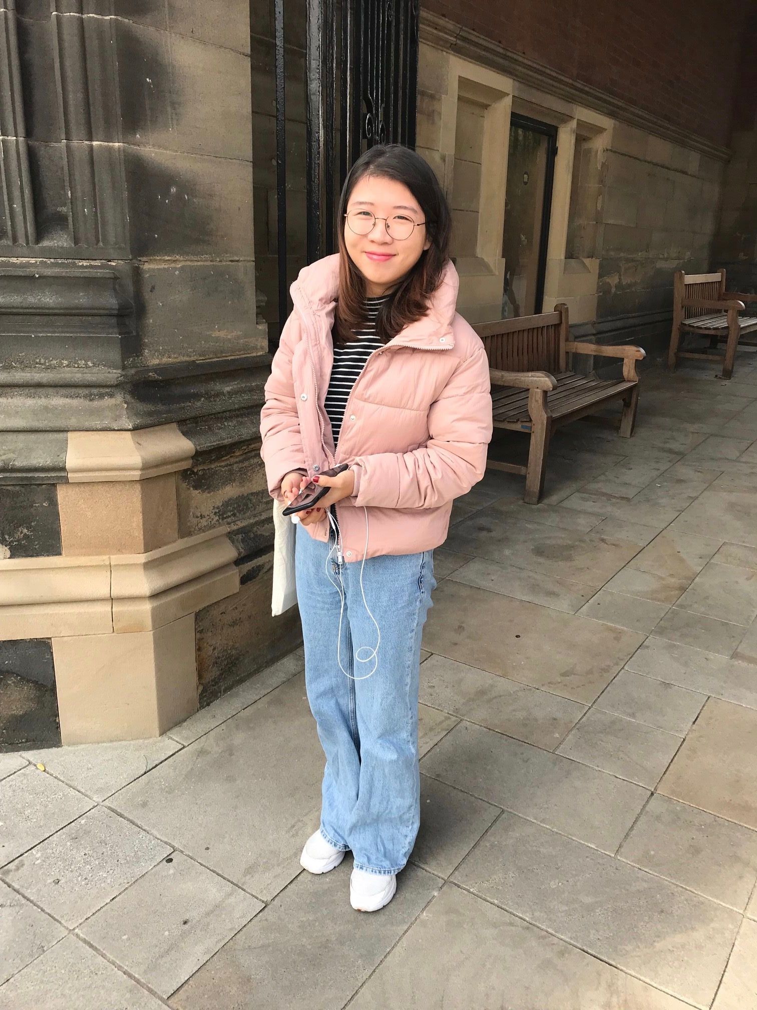 Image may contain: Bench, Person, People, Human