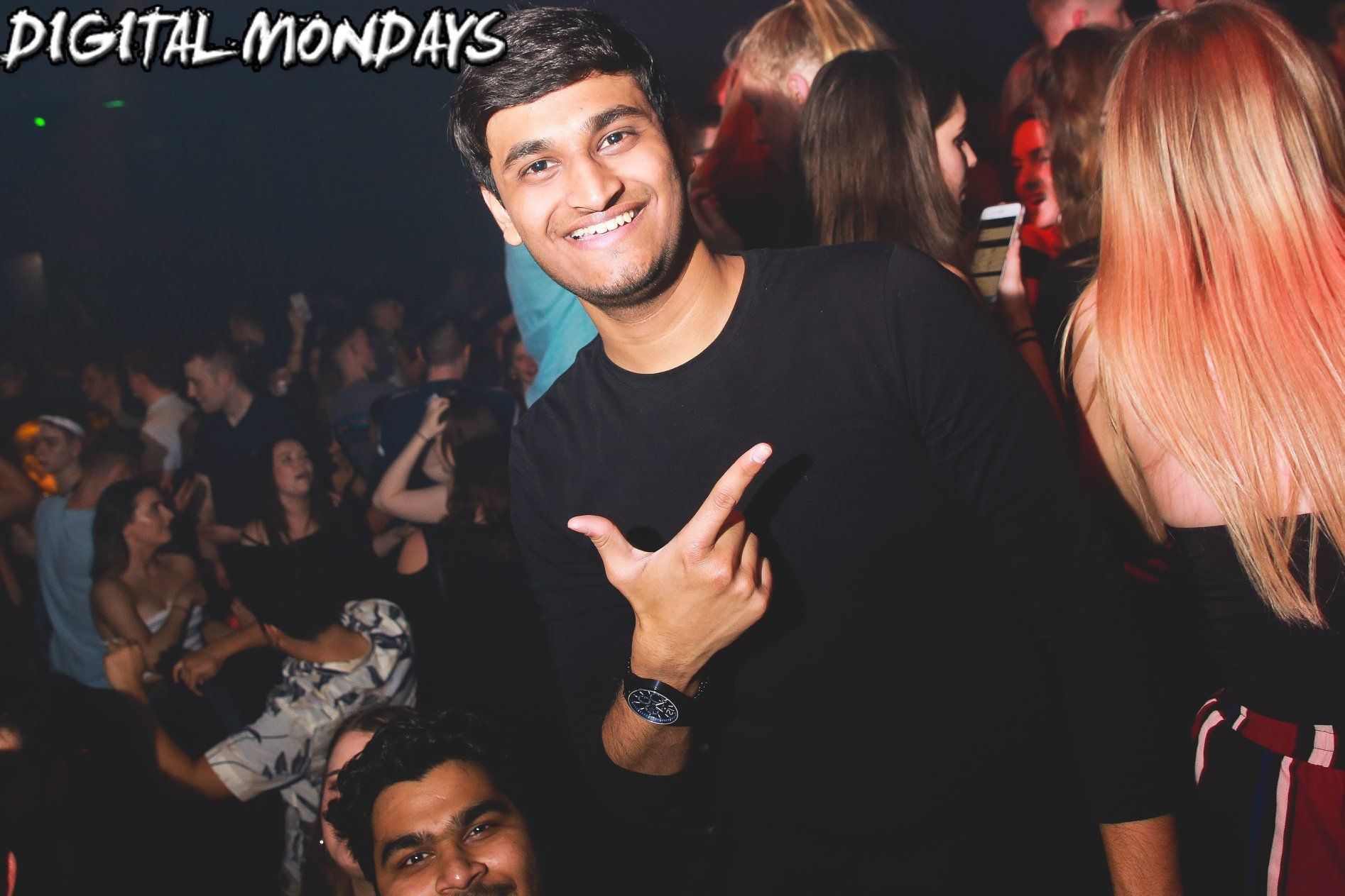 Image may contain: Face, Music, Leisure Activities, Woman, Girl, Female, Blonde, Night Life, Night Club, Club, Crowd, Hair, Afro Hairstyle, Person, People, Human