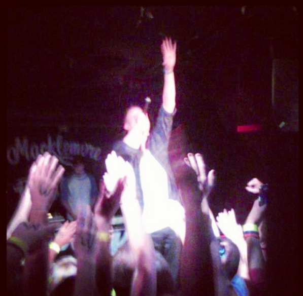Ain't no party like an Ann Arbor party 'cus an Ann Arbor party don't stop (Macklemore at the Blind Pig, 2011)