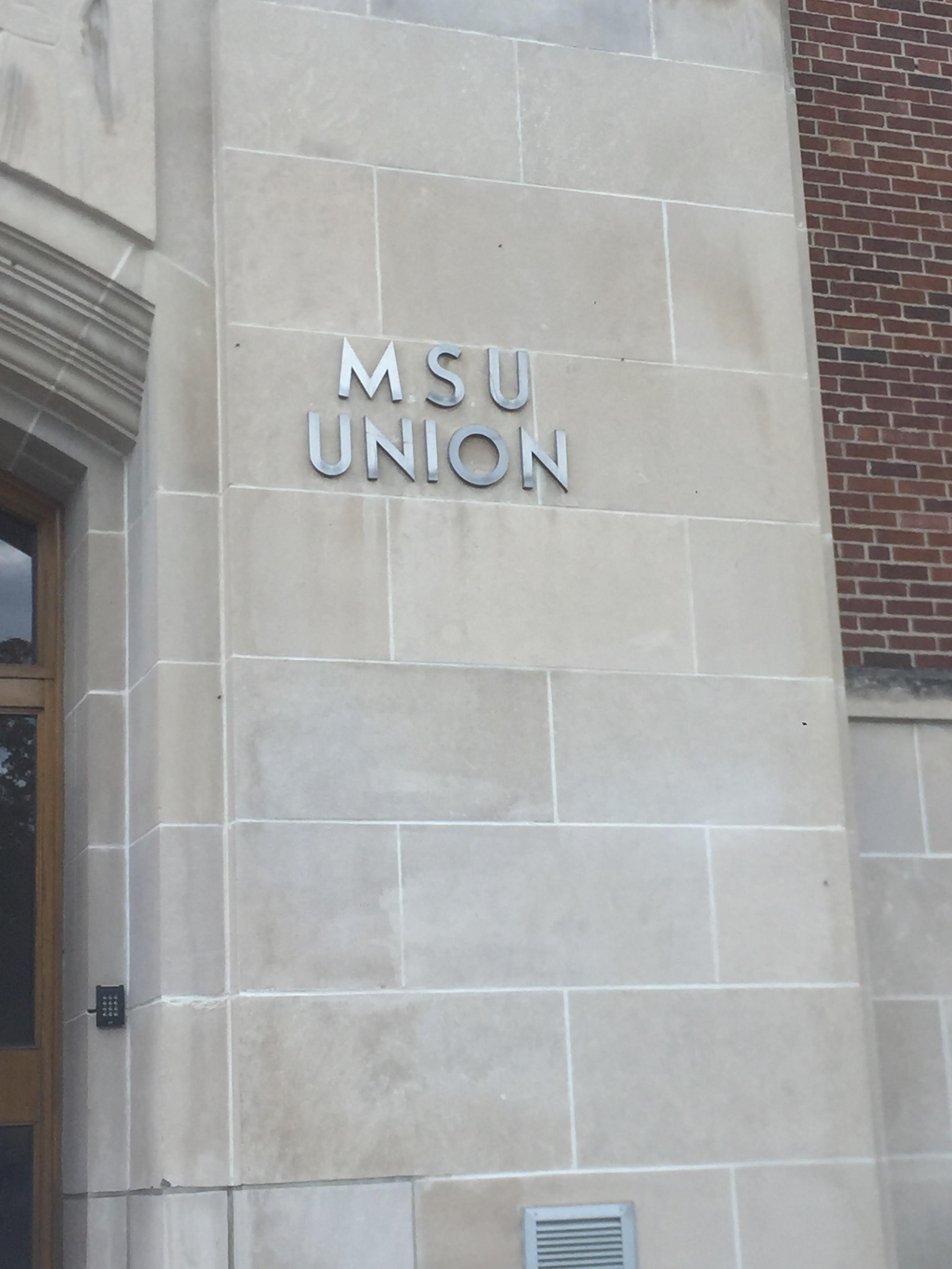 Michigan State University Student Union sign