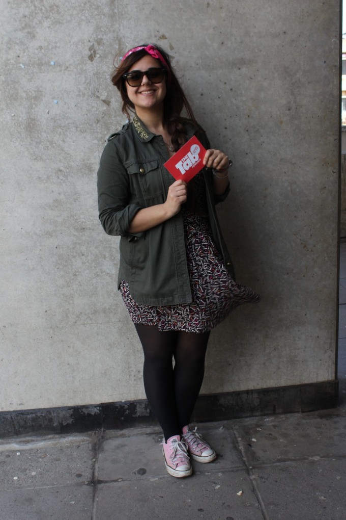 Dress- H&M. Jacket- Zara. Shoes- Converse.
