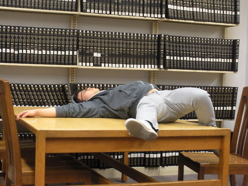 asleep library